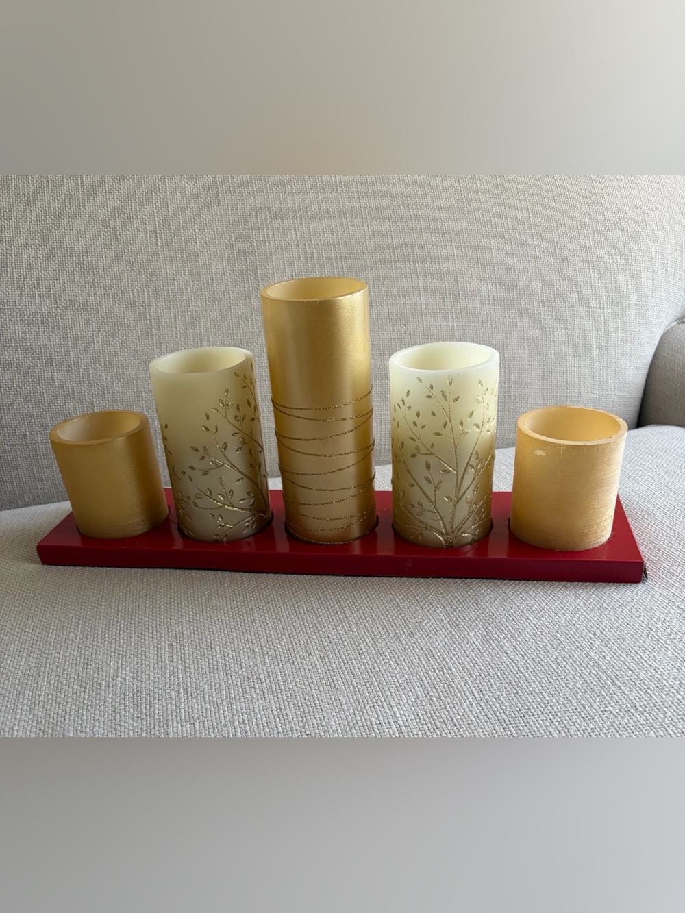 Gold Decorative LED Candle Set - Home Accents